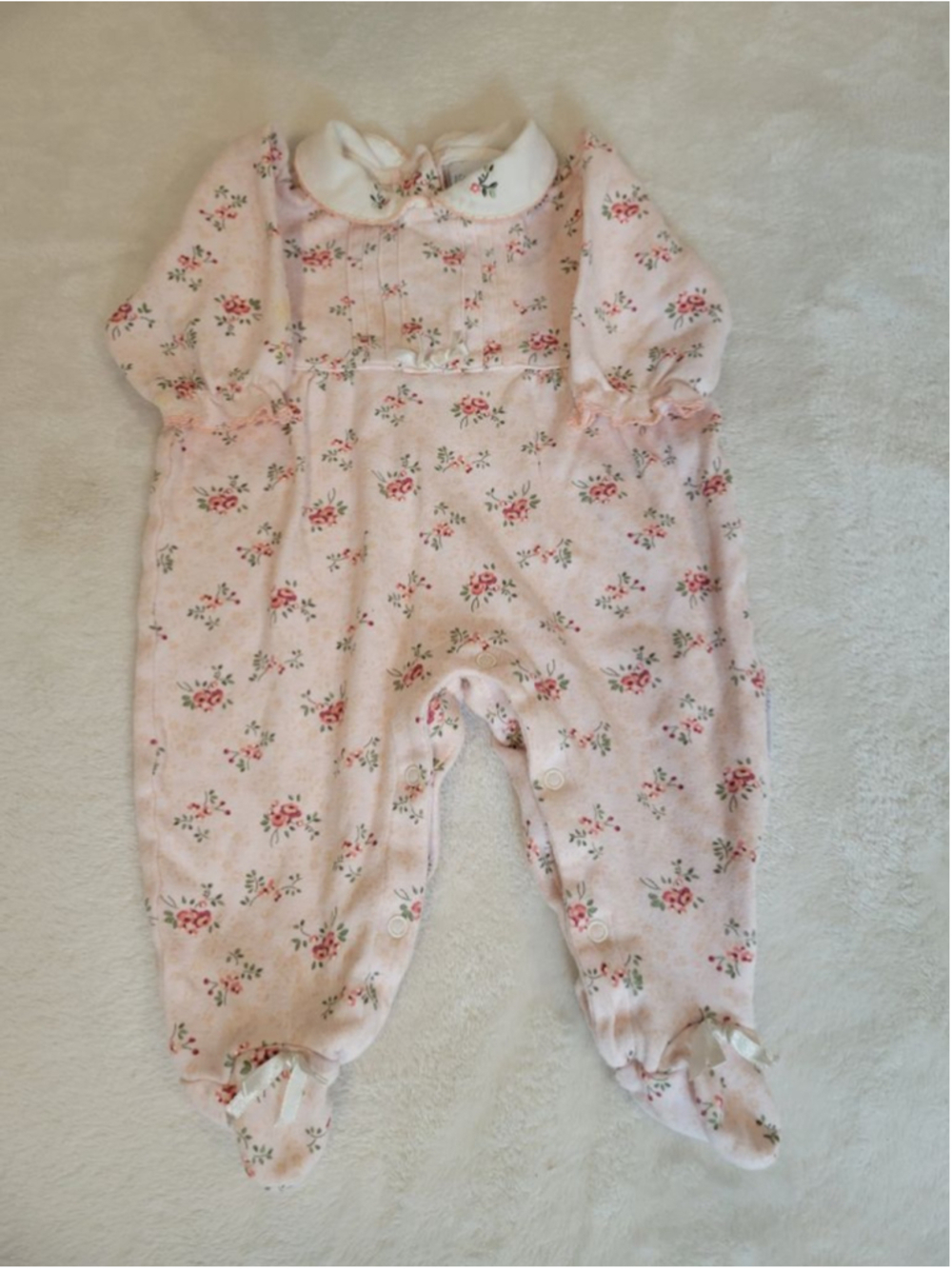 Laura Ashley & Vitamins Baby Floral Footie Sleeper Bundle 3-6M - Picture 2 of 10